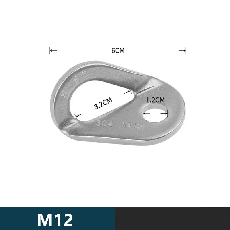 Rock Climb Anchor Point Piton Nut 304 Stainless Steel Anchor Bolt Hanger Plate Expansion Nail Caving Belay Rigging M8 M10 M12