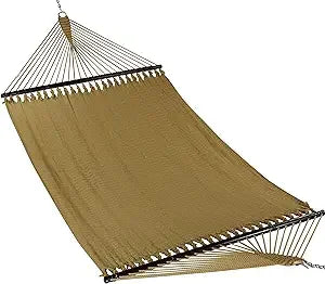 Jumbo Caribbean Hammock - 55 Inch - Soft-Spun Polyester - Mocha