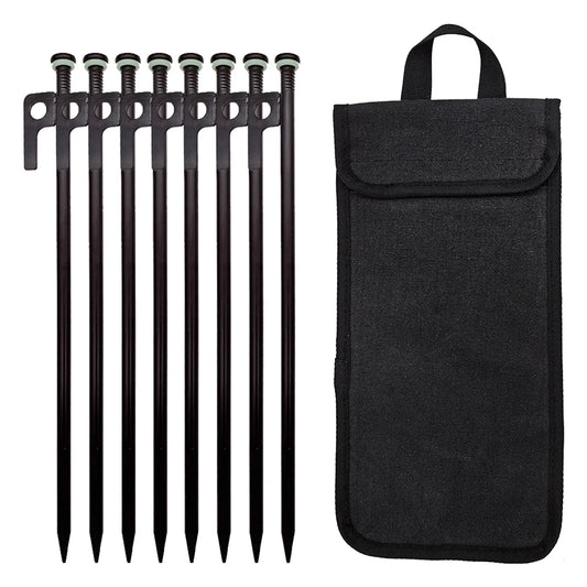 4/8Pcs Tent Stakes Forged Steel Tent Pegs Heavy Duty Ground Stakes 30cm Camping Tent Spikes with Storage Bag for Outdoor Camping