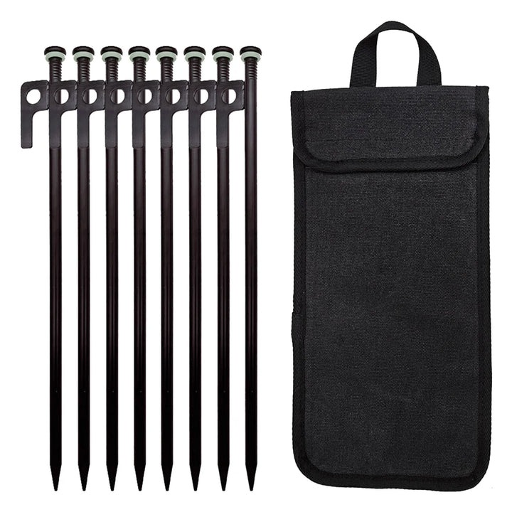 4/8Pcs Tent Stakes Forged Steel Tent Pegs Heavy Duty Ground Stakes 30cm Camping Tent Spikes with Storage Bag for Outdoor Camping