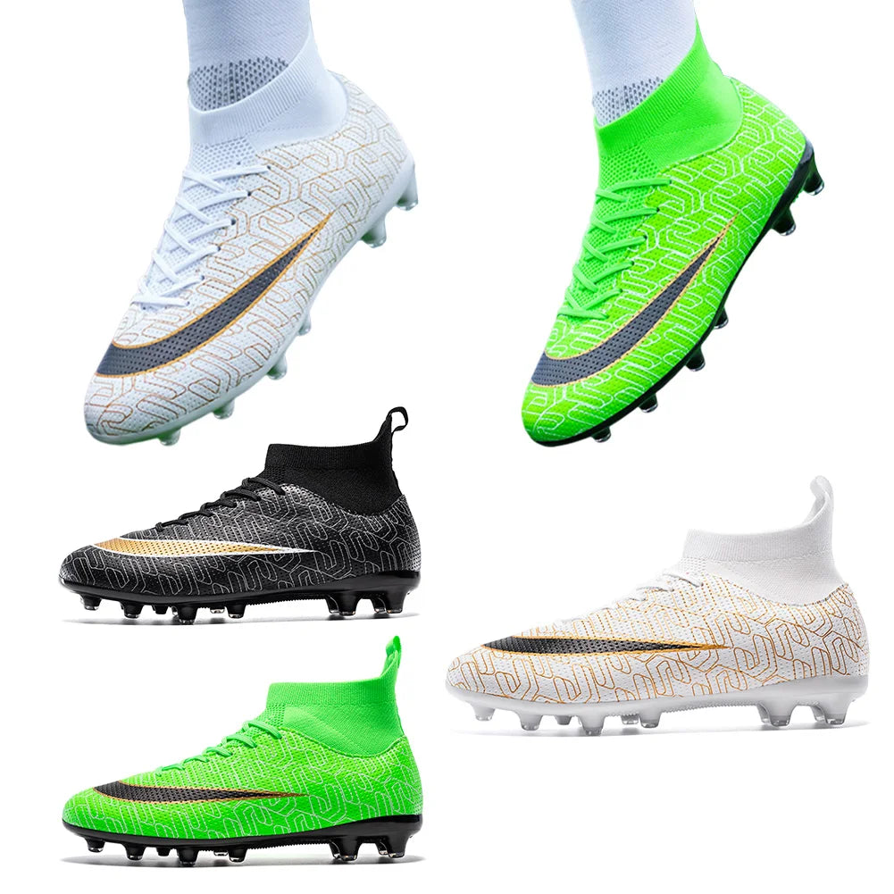 Men's and Women's Soccer Shoes Firm Ground Football Cleats Lightweight Outdoor Football Shoes Rugby Boots