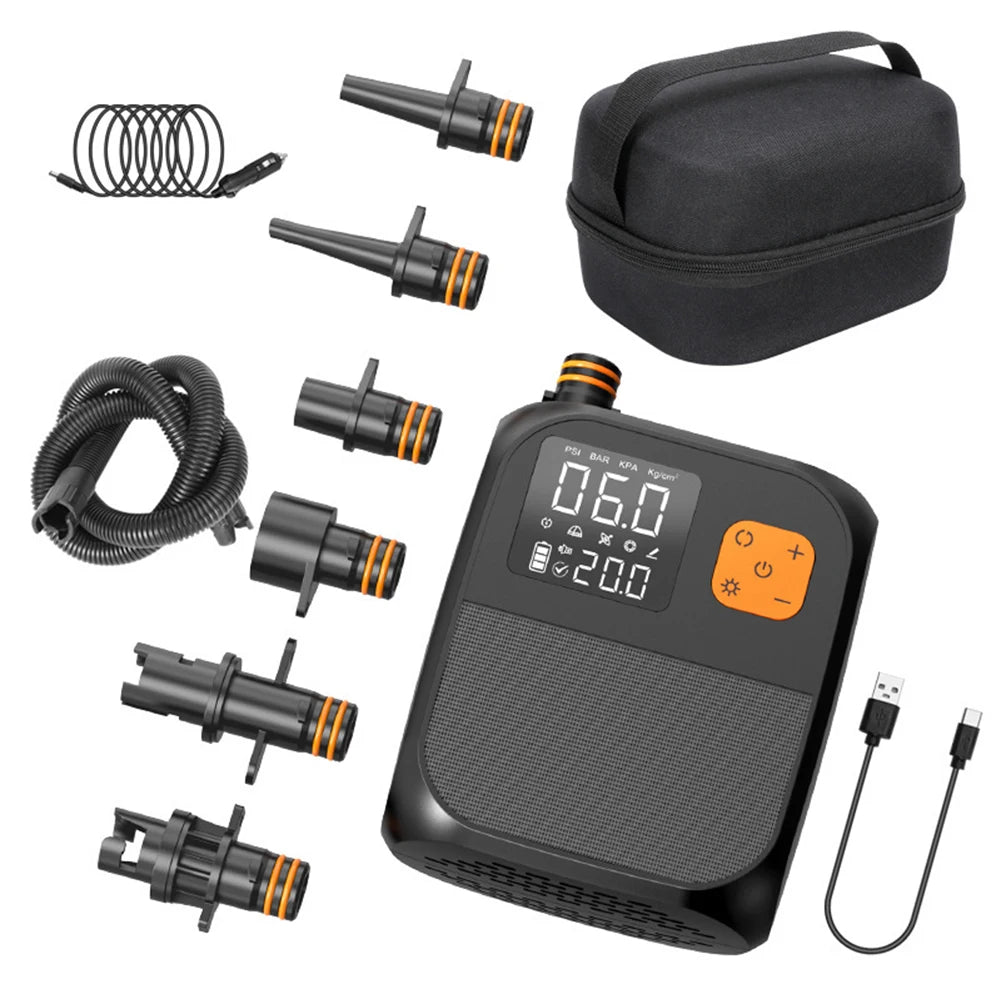 High Pressure 25PSI Portable Air Compressor Stand Up Paddle SUP Pump Inflation Paddle Board Pump for Surfing Kite Mattress Tent