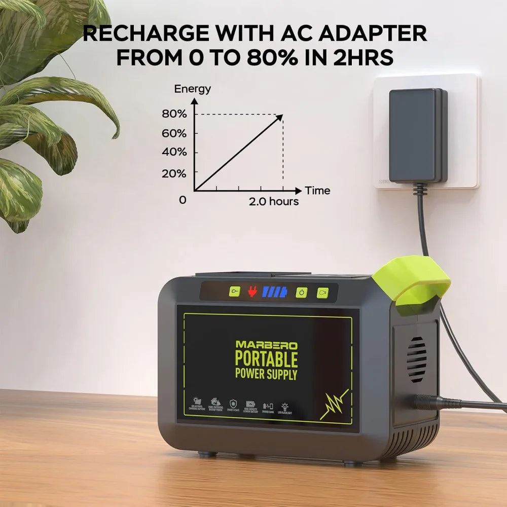 Portable 88Wh Lithium Battery Power Station for Camping with Solar Charging and 120W AC Outlet Fast Charging