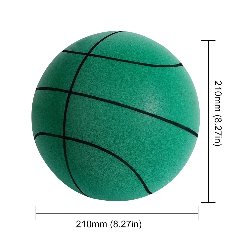 18/21/24 cm Indoor Silent Basketball And Hoop High-Resilience Bouncing Mute Ball Squeezable Sports Basketball For Indoor Sports