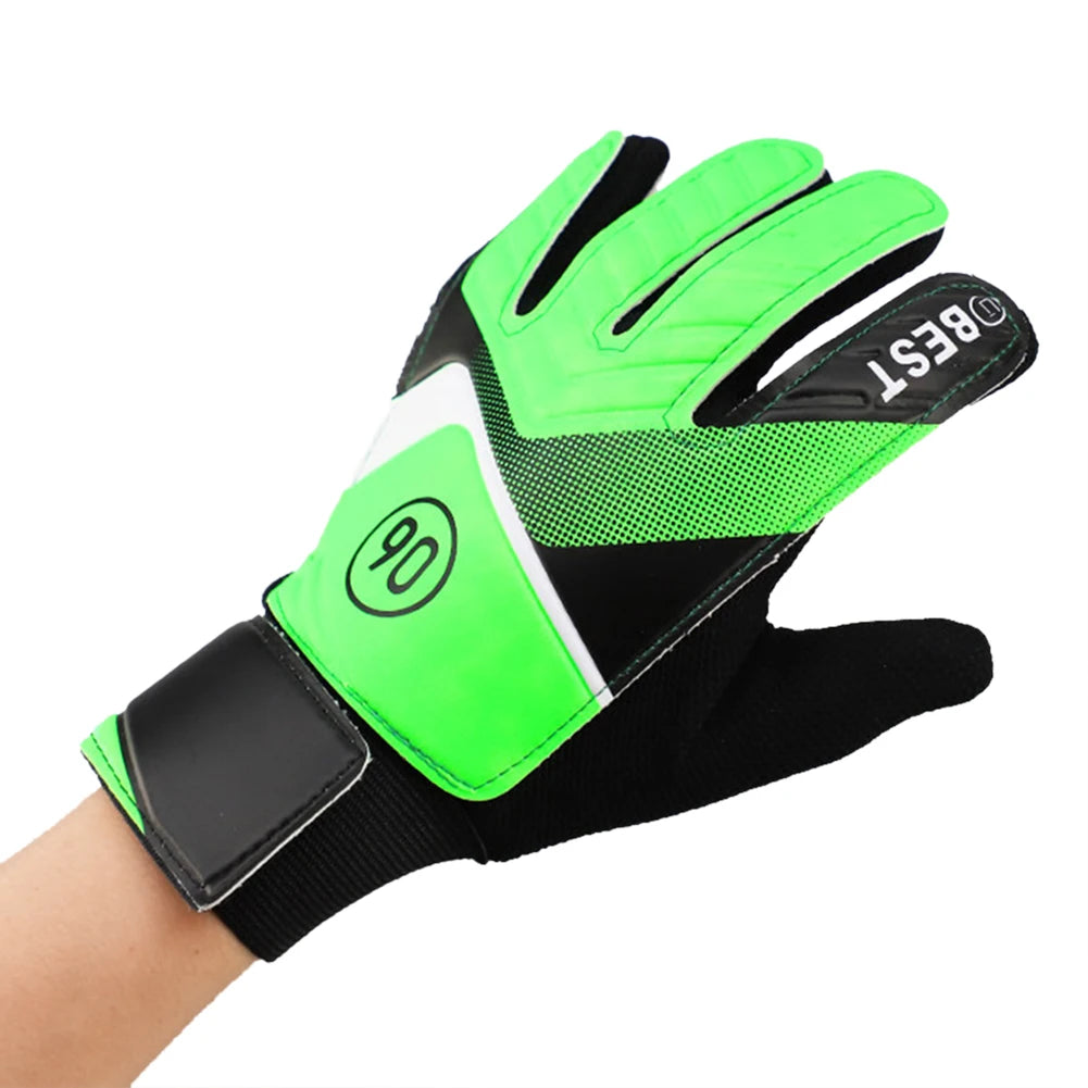 Football Gloves Latex Support Football Goalkeeper Gloves Full Finger Protection Anti-Slip Waterproof Breathable for Kids Adults