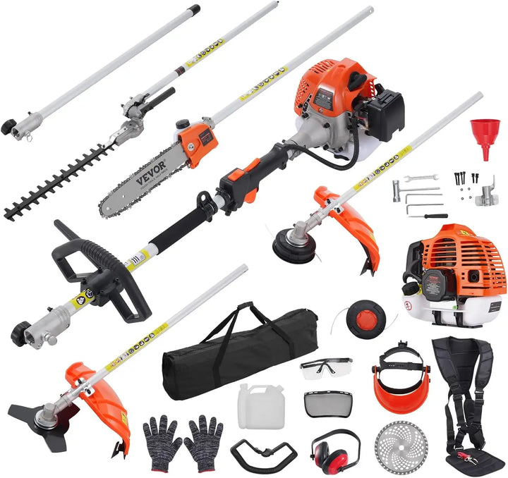 Hot sales 33CC 5-in-1 Multi-Functional Trimming Tools, Gas Hedge Trimmer, Weed Eater, String Trimmer, Brush Cutter, Edger, Pole