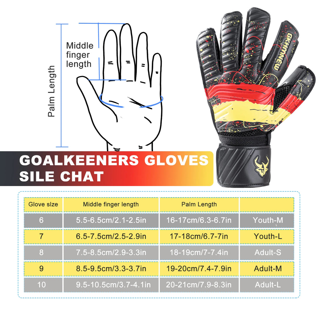 Goalkeeper Gloves for Adult & Youth – Soccer Goalie Gloves, Strong Latex Grip, Double Wrist Support & Breathable Mesh