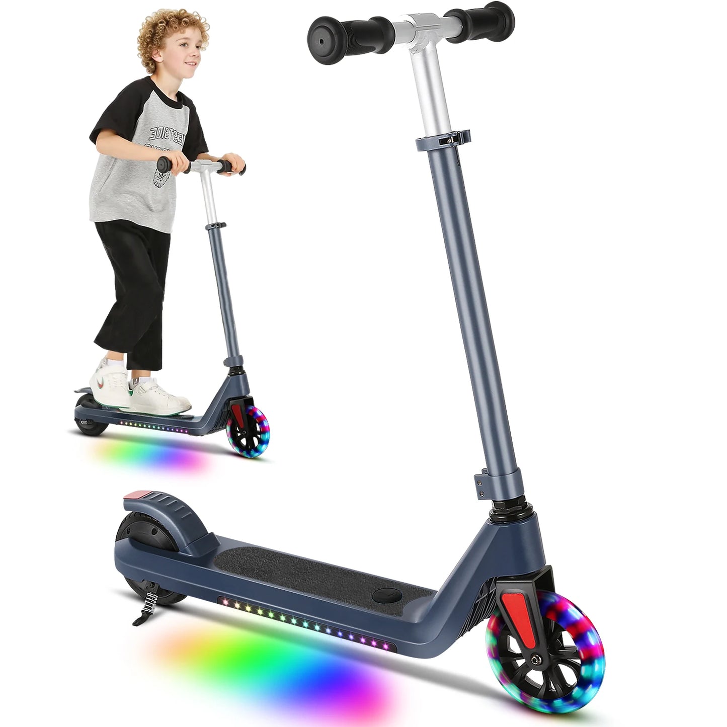 Kids Electric Scooter 120W Motor Adjustable LED Display