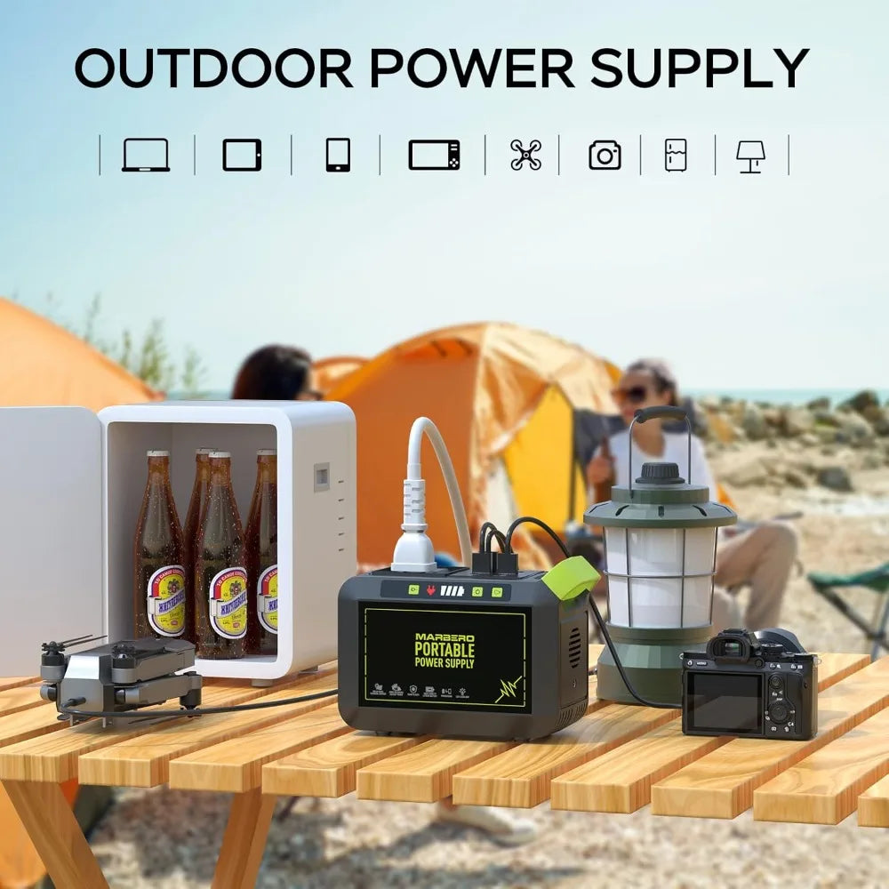 Portable 88Wh Lithium Battery Power Station for Camping with Solar Charging and 120W AC Outlet Fast Charging