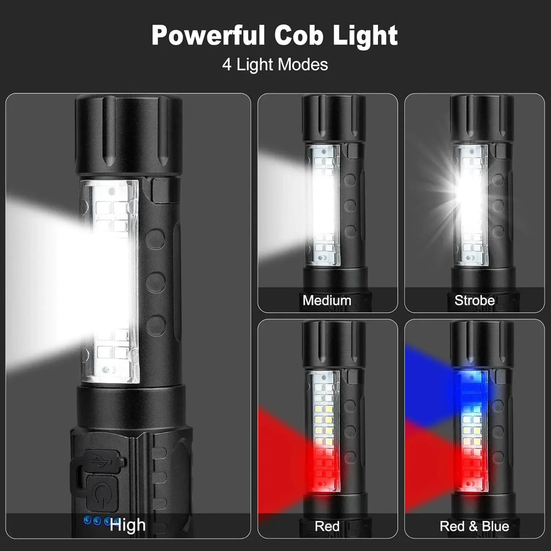 Strong Light Flashlight Charging, Long Endurance, Outdoor Multifunctional Long-range Illumination, Flashlight with Work Light