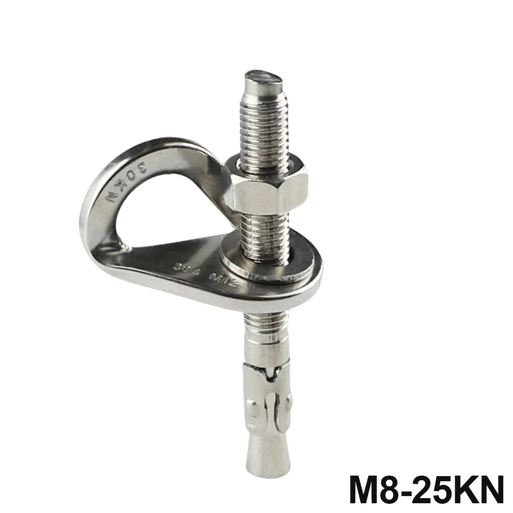 Rock Piton Climb Anchor Point Nut Anchor Bolt Hanger Plate Expansion Nail 304 Stainless Steel Caving Climbing Rigging M8 M10 M12
