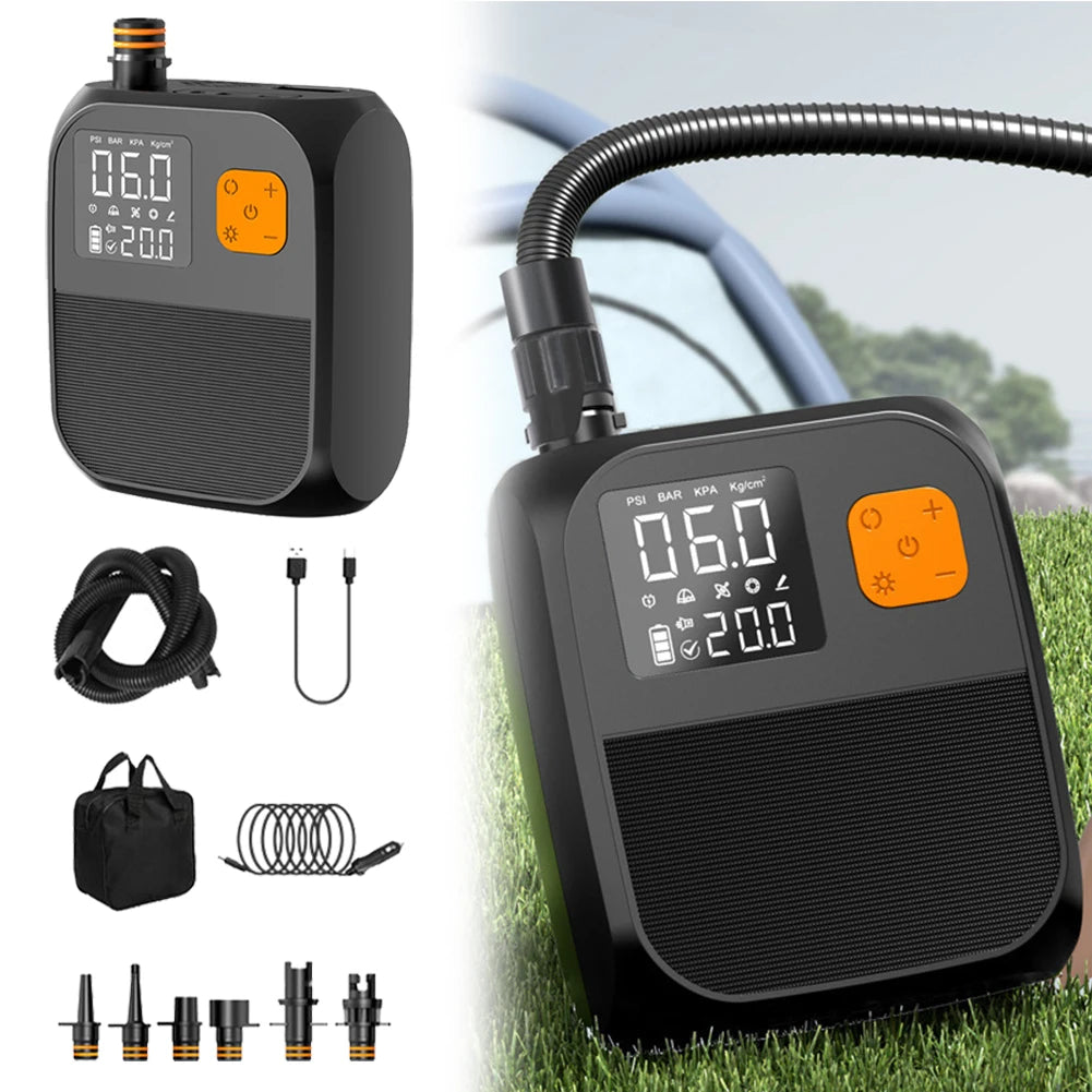 High Pressure 25PSI Portable Air Compressor Stand Up Paddle SUP Pump Inflation Paddle Board Pump for Surfing Kite Mattress Tent