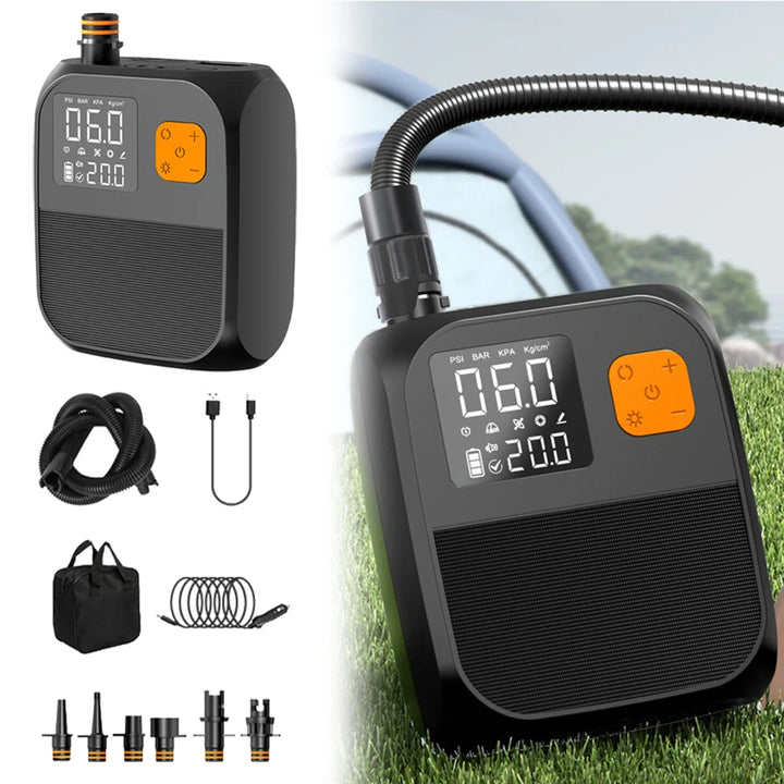 High Pressure 25PSI Portable Air Compressor Stand Up Paddle SUP Pump Inflation Paddle Board Pump for Surfing Kite Mattress Tent