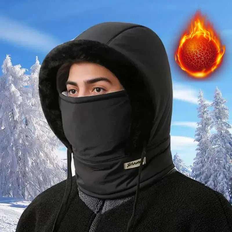 Thickened Warm Autumn Winter Unisex Trapper Hat Fleece Lined Ski Cap with Ear Flap for Outdoor Sports Cycling Hiking Winter Gear