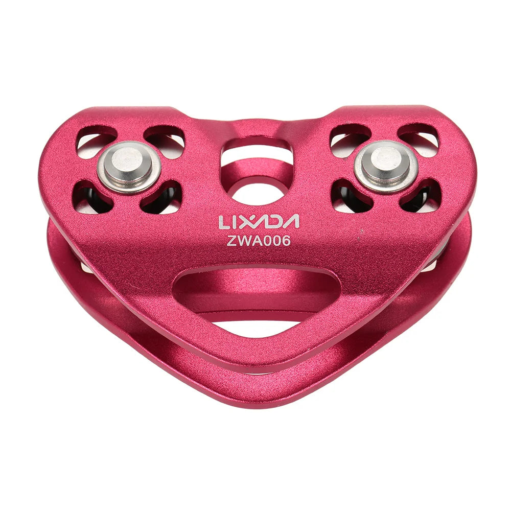 Cable Trolley Trolley Lixada 30kN Cable Trolley Pulley with Ball Bearing Climbing Caving Aloft Work  Zipline Cable Trolley