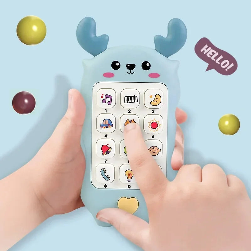 Baby Phone Toys Bilingual Telephone Teether Music Voice Toy Early Educational Learning Machine Electronic Children Gift Baby Toy