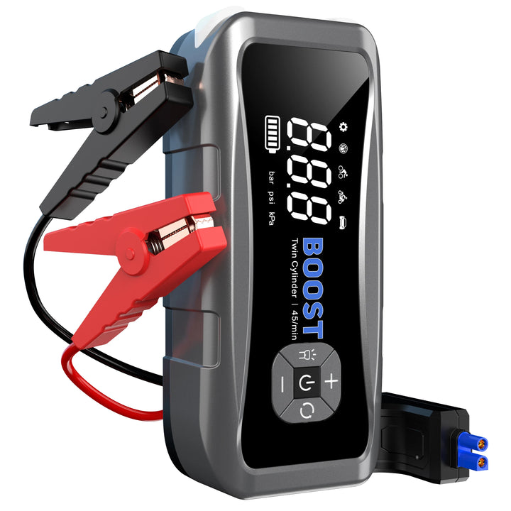 20000mAh Car Jump Starter Air Pump 12V  Professional Auto Booster Gas&Diesel Battery Starter 4000A Portable Splitter Battery