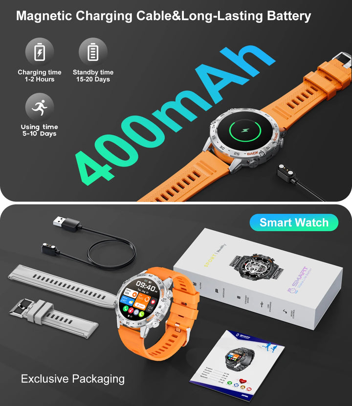 LIGE Smart Watch New1.39" Bluetooth Call Men Outdoor Sport Fitness Heart Rate Health Monitoring Smartwatch For Android IOS Phone