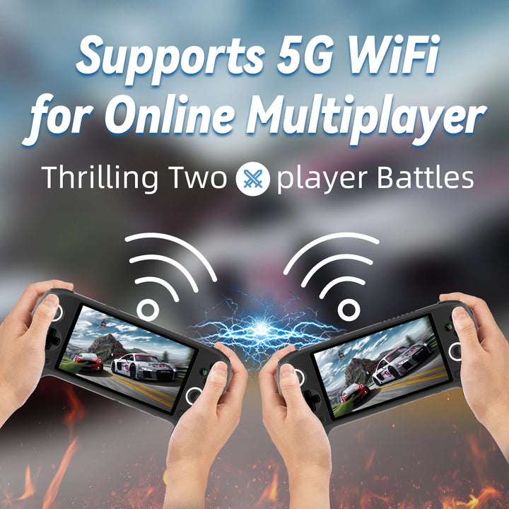 ANBERNIC RG556 Retro Handheld Games Console 5.48" AMOLED Screen WIFI Android Video Games Player Supports AI Assistant Streaming