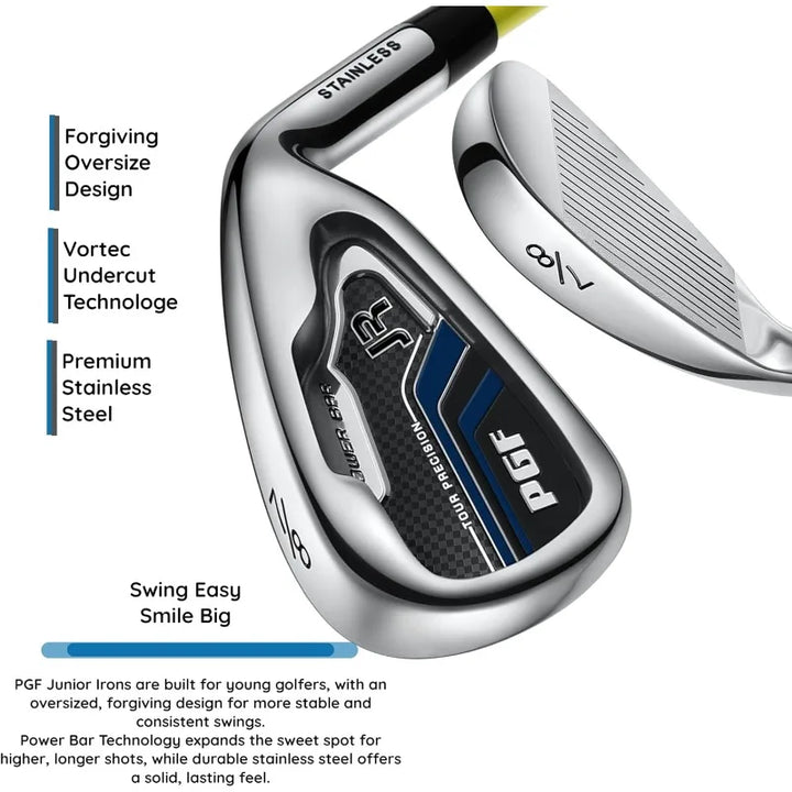 PGF Gold TP JR Kids Junior Golf Club Set – Lightweight Junior Golf Clubs with Stand Bag for Boys & Girls