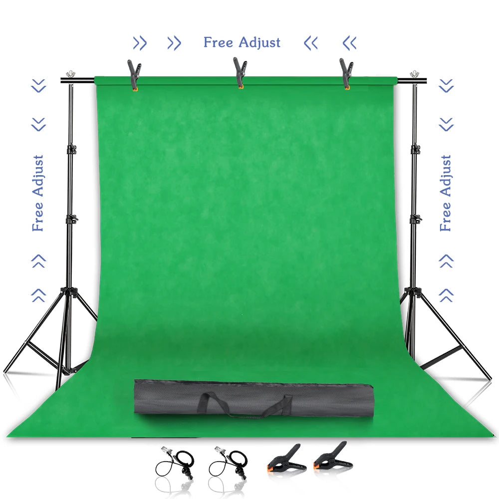 Background Stand Kit Support System Backdrops With Adjustable Stand for Photography Photo Studio Chromakey Green Screen Frame