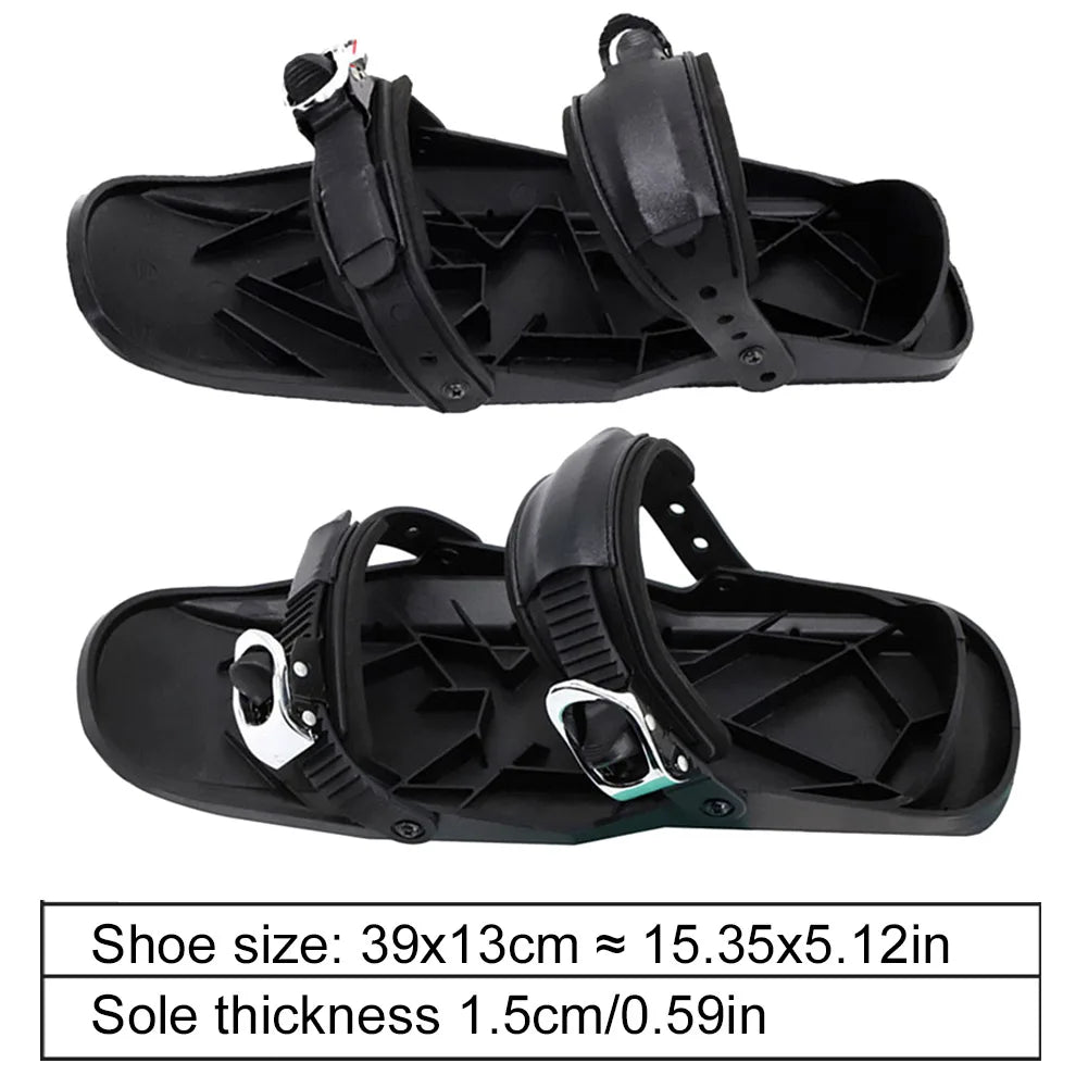Mini Short Ski Skates Short Mini Skating Ski Shoes Portable Mini Skating Ski Shoes for Winter Outdoor Sports