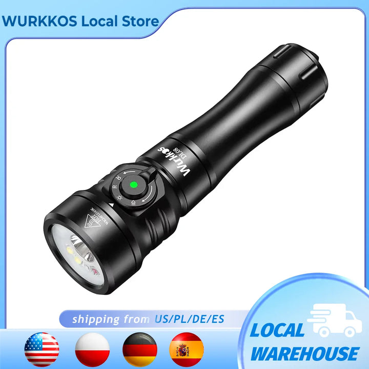 Wurkkos DL08 Powerful 3600lm Flashlight