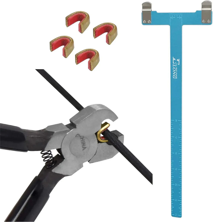Archery Bow String Nocking Points Pliers T Ruler Clip Set