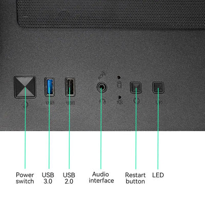 YEAH MAGIC Gaming Desktop AMD Ryzen 5 5600GT 3.9GHz 16GB(8G*2) DDR4 3200 1T NVME SSD ARGB 7 Fans Win 11 Home Gamer Desktop Compu