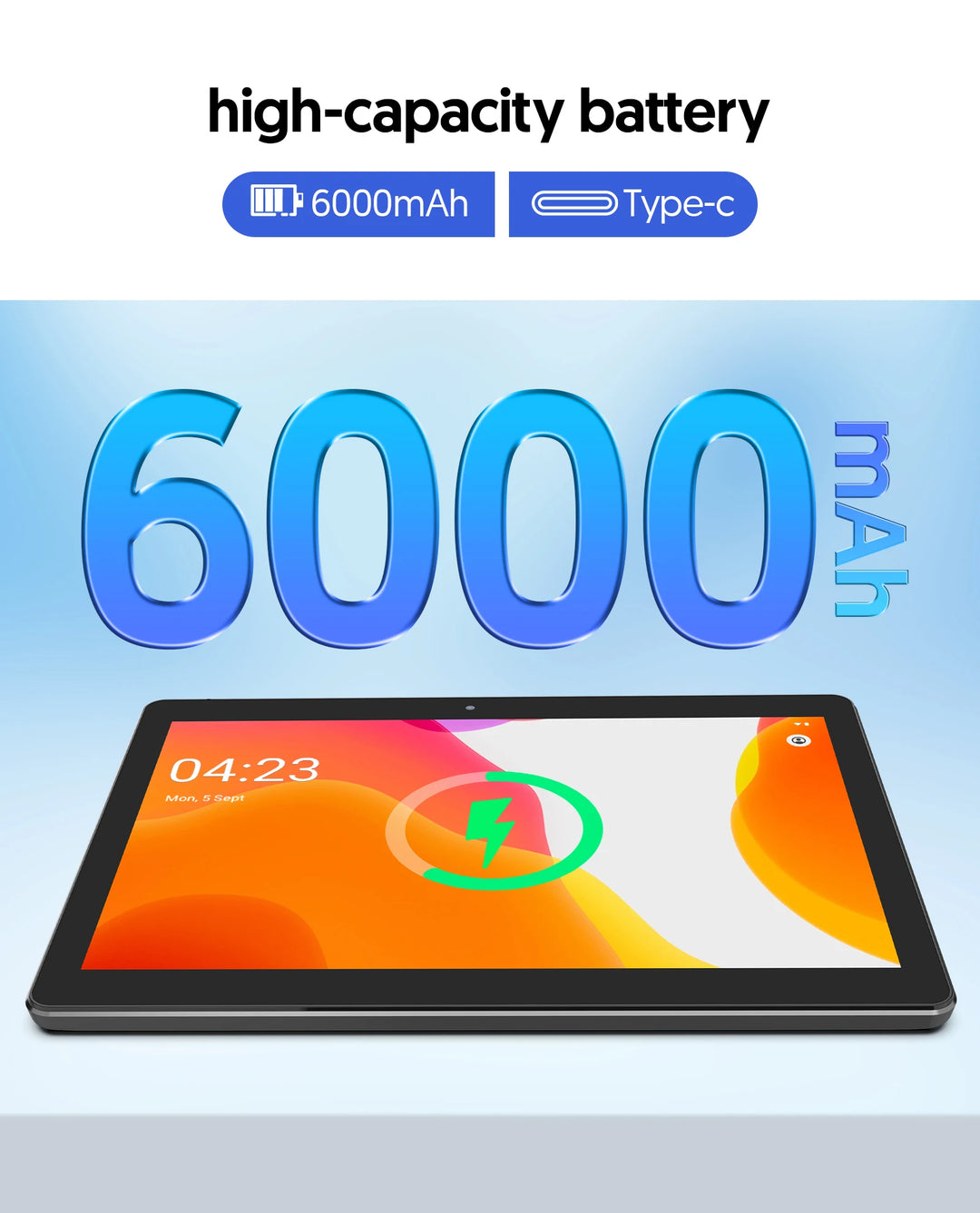 BAKEN 10.1-inch Android13 tablet, 4(2+2)GB+64GB, quad-core processor, dual cameras, wifi, Bluetooth, 2-in-1 tablet