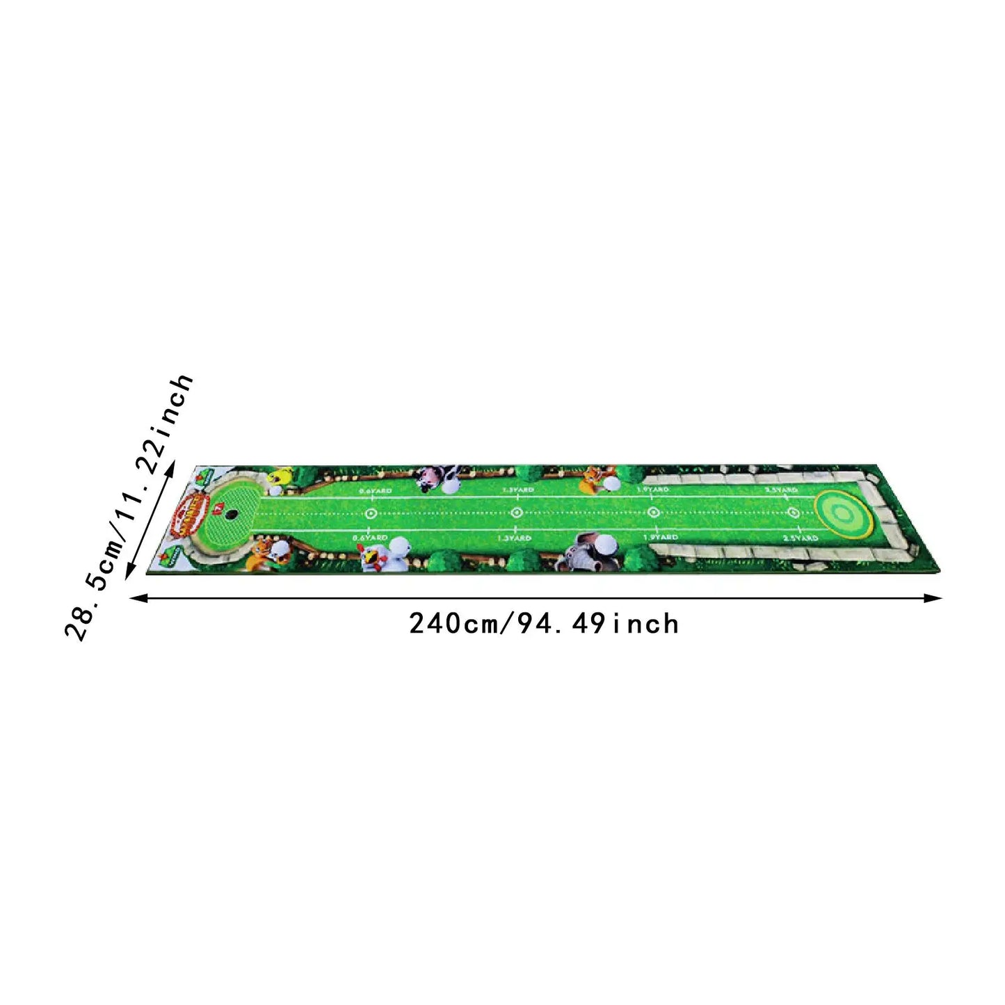 Golf Putting Mat Gift for Golfer Golfing Accessory Lightweight Portable Improve Putting Accuracy Training Aid for Park Lawn Home