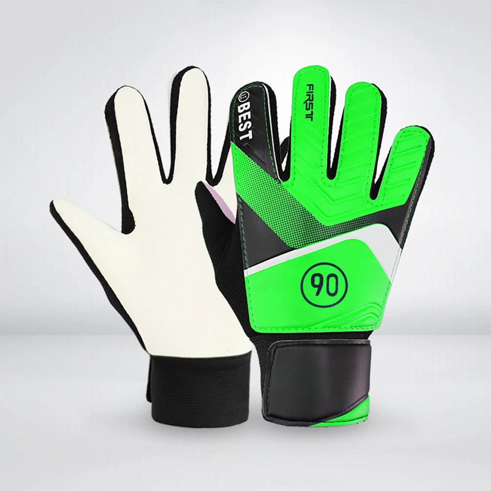 Football Gloves Latex Support Football Goalkeeper Gloves Full Finger Protection Anti-Slip Waterproof Breathable for Kids Adults