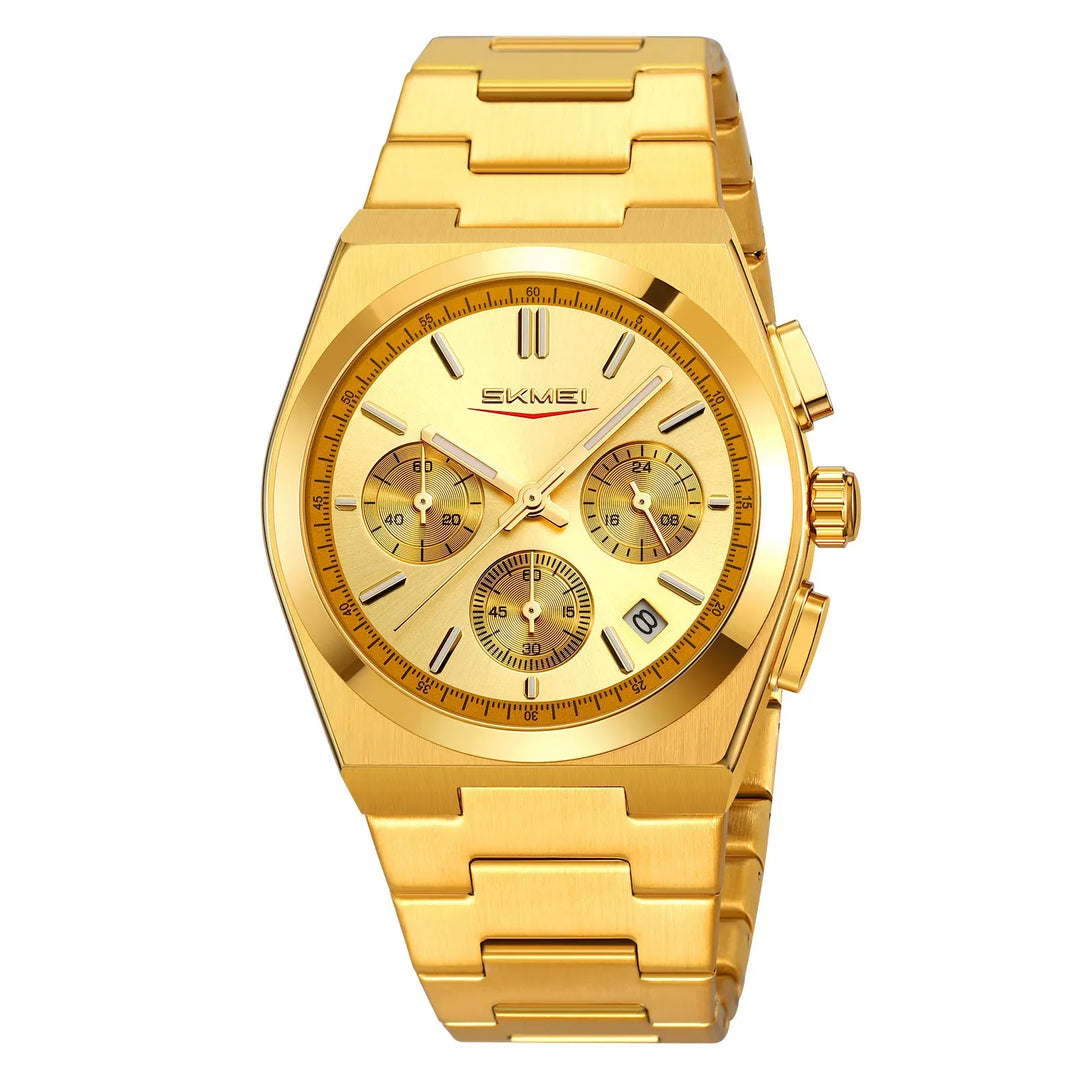 Men StainlSteel Quartz Electronic SKMEI 9371 Wristwatches Watch Business