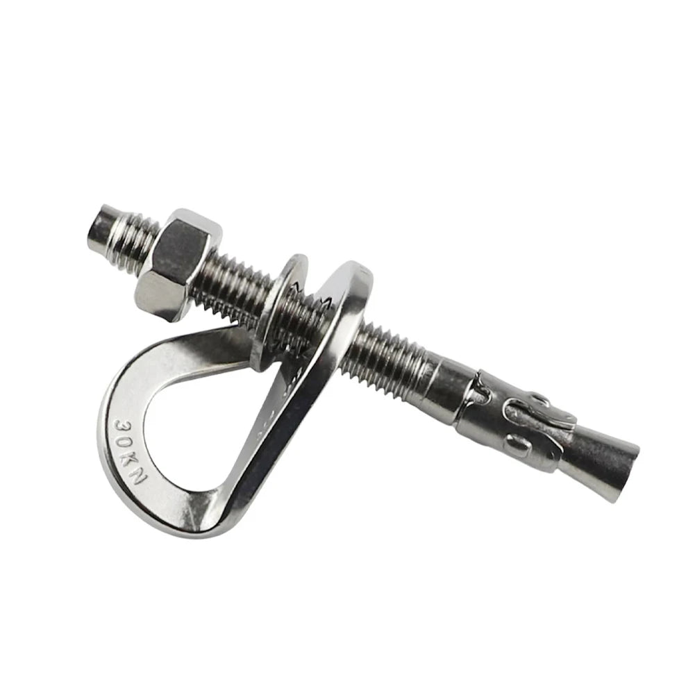 Rock Piton Climb Anchor Point Nut Anchor Bolt Hanger Plate Expansion Nail 304 Stainless Steel Caving Climbing Rigging M8 M10 M12