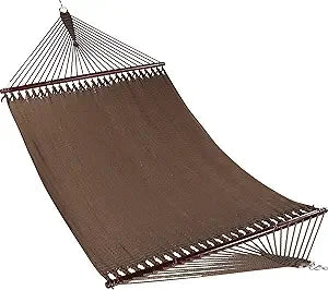 Jumbo Caribbean Hammock - 55 Inch - Soft-Spun Polyester - Mocha